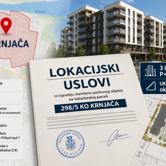 Veliki stambeno-poslovni kompleks planiran u Krnjači: Predviđena gradnja 120 stanova