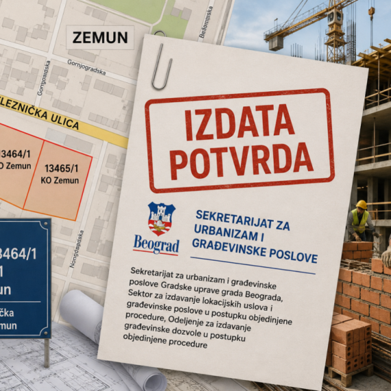 Izdata potvrda investitorima "DLD-PRO" i "RADGON" za prijavu radova u Zemunu u Železničkoj ulici
