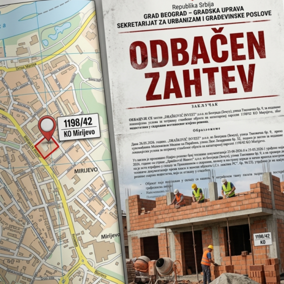 Stop za gradnju u Mirijevu: Sekretarijat odbacio zahtev investitora "DRAŠKOVIĆ INVEST"